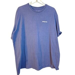 Patagonia P-6 Logo Responsibili-Tee‎ Blue Graphic T-Shirt XL Regular Fit